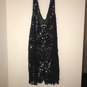 MOVING SALE!! Black Crochet Swimsuit cover up